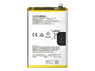 Oppo Oppo A5X - BLPC23 Batteria 6000 mAh Li-Ion + Adesivo **Bulk**