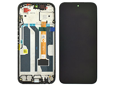 Oppo Oppo A6X 5G - Lcd + Touch Screen + Frame + Switch Tasti Laterali Black