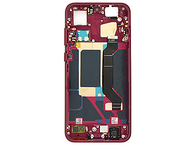 Oppo Find X9 5G - Lcd + Touch Screen + Frame + Tasti Laterali Velvet Red